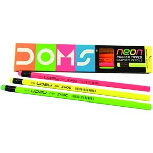 DOMS NEON PENCIL RUBBER TIPPED