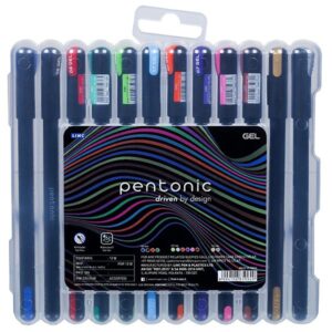PENTONIC MULTICOLOR GEL PENS (SET OF 12 COLORS)