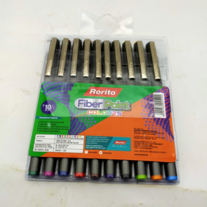 RORITO FIBERPOINT COLOURS (PACK OF 10 MULTI COLOUR PENS)