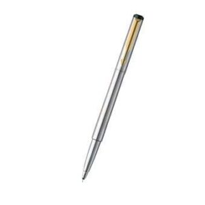 PARKER VECTOR STAINLESS STEEL GOLD TRIM BALL PEN – INK COLOR – BLUE