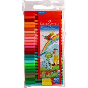 FABER CASTELL CONNECTOR PENS -PACK OF 50 COLOR