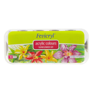 PIDILITE FEVICRYL ACRYLIC COLOURS SUNFLOWER KIT (10 COLOURS X 15 ML)