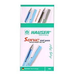 HAUSER SONIC WATER PROOF GEL INK PEN, BLUE -BLACK