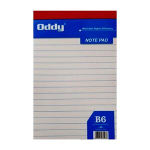 ODDY WRITING NOTE PAD, 1/12 (22 NO.), RULED, 80 SHEETS