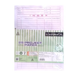 CLASSMATE ASSIGNMENT PAPER SHEETS (BOTH SIDE PLAIN -UNRULED ) 25 SHEETS