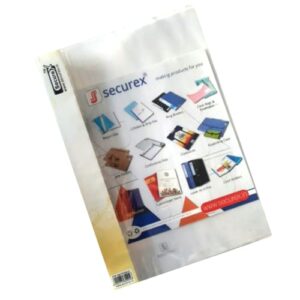 SECUREX REPORT FILE A4 SIZE - TRANSPARENT- WITH PLACTIC CLIP