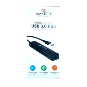 AMKETTE 4 PORT SUPER SPEED USB 3.0 HUB WITH CHARGING FUNCTION