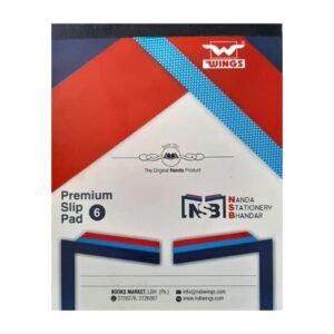 WINGS WRITING NOTE PAD, (06 NO.) B-5 RULED, 80 SHEETS