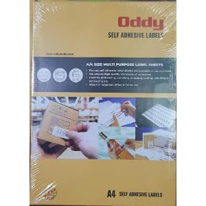 ODDY A4ST1 – PACK OF 100 SHEET, LABELS, A4 SHEET SELF-ADHESIVE PAPER LABEL  (WHITE)