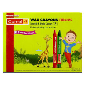 CAMLIN EXTRA LONG WAX CRAYONS - 12 SHADES