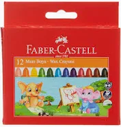 FABER CASTELL JUMBO WAX CRAYONS