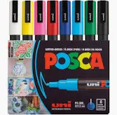 POSCAPC-3M 0.9-1.3MM/ POSCA COLOURS/ UNIBALL