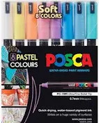 POSCA 1M 0.9-1.3 MM SOFT COLOURS / POSCA COLOURS/UNIBALL