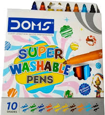 DOMS SUPER WASHABLE PENS 10 SHADES